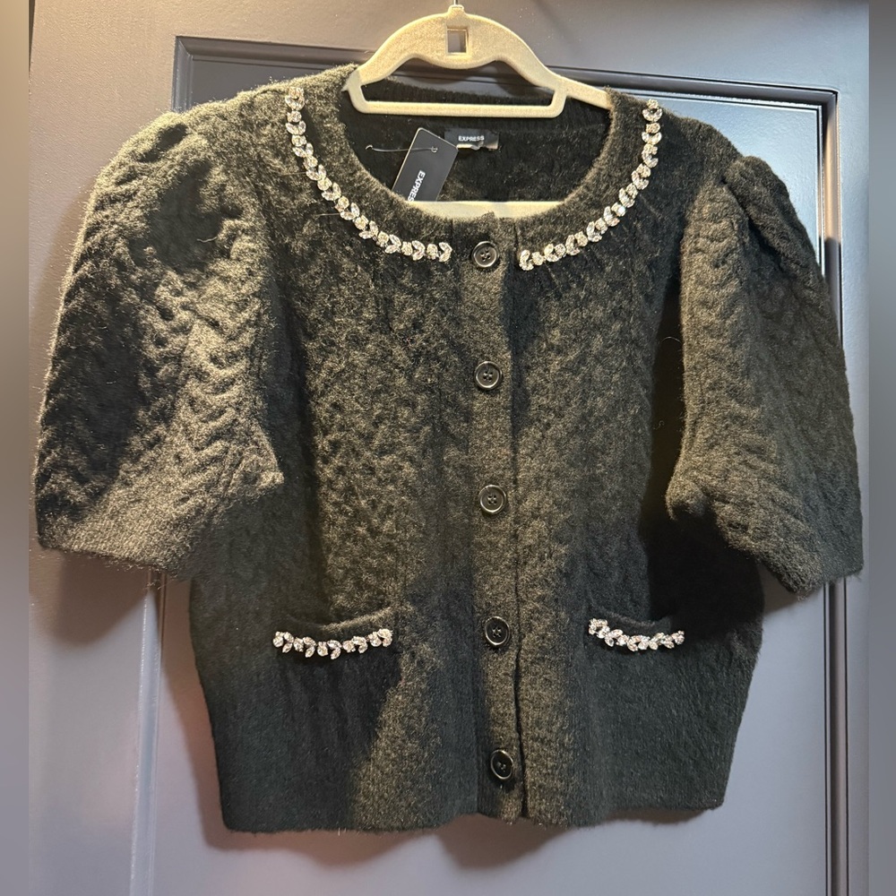 Express Crystal Cardigan - M - new